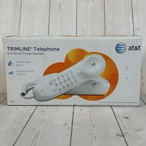 AT&T 205 TRIMLINE Home/Work Telephone White - Wall Mountable  New In Box